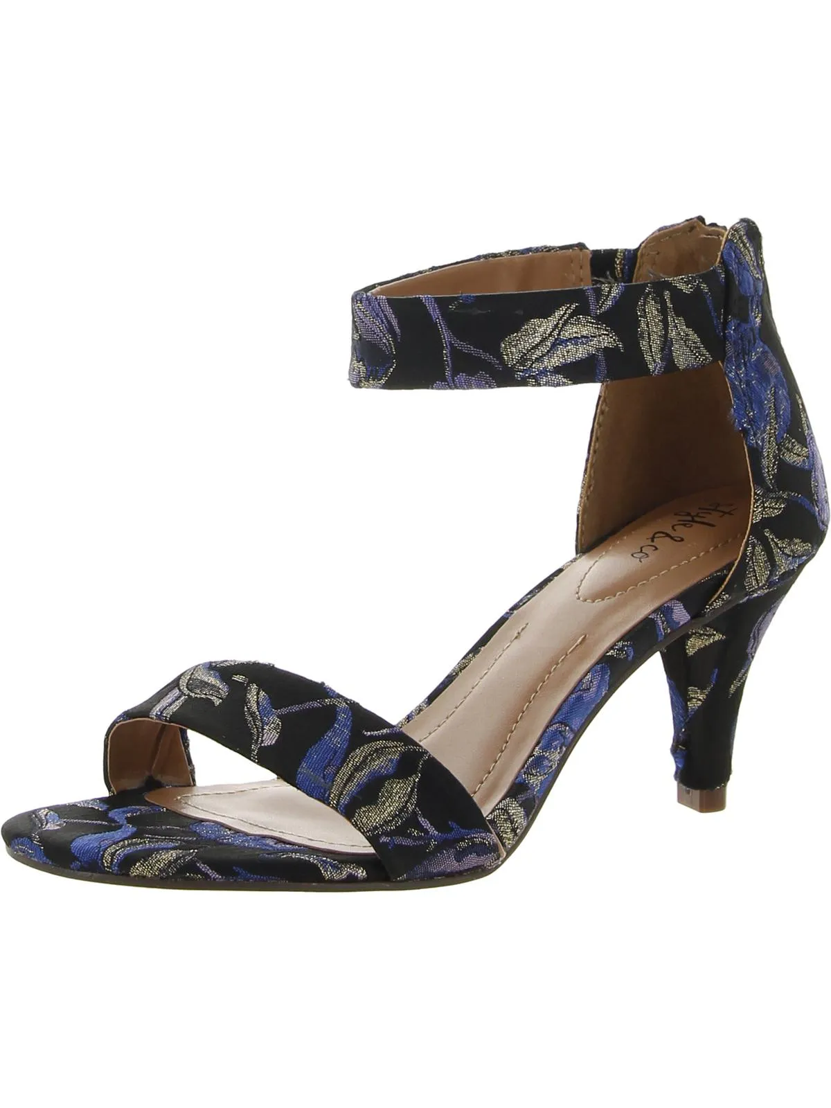 Paycee Womens Metallic Ankle Strap Pumps