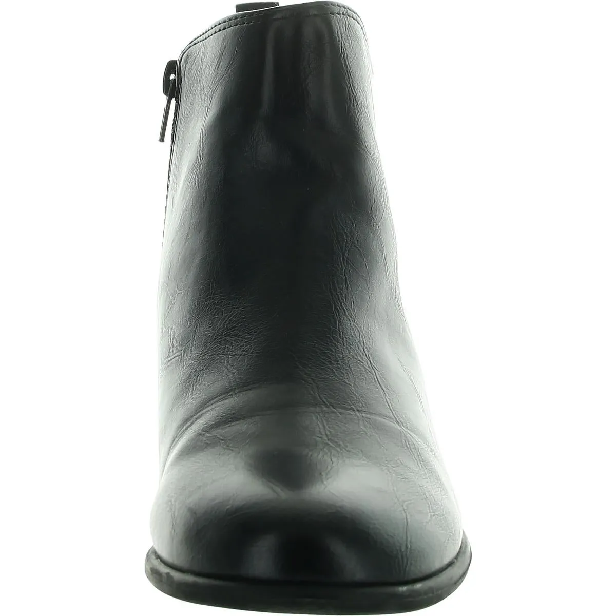 Pedrio Womens Zipper Faux Leather Ankle Boots