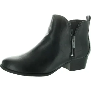 Pedrio Womens Zipper Faux Leather Ankle Boots