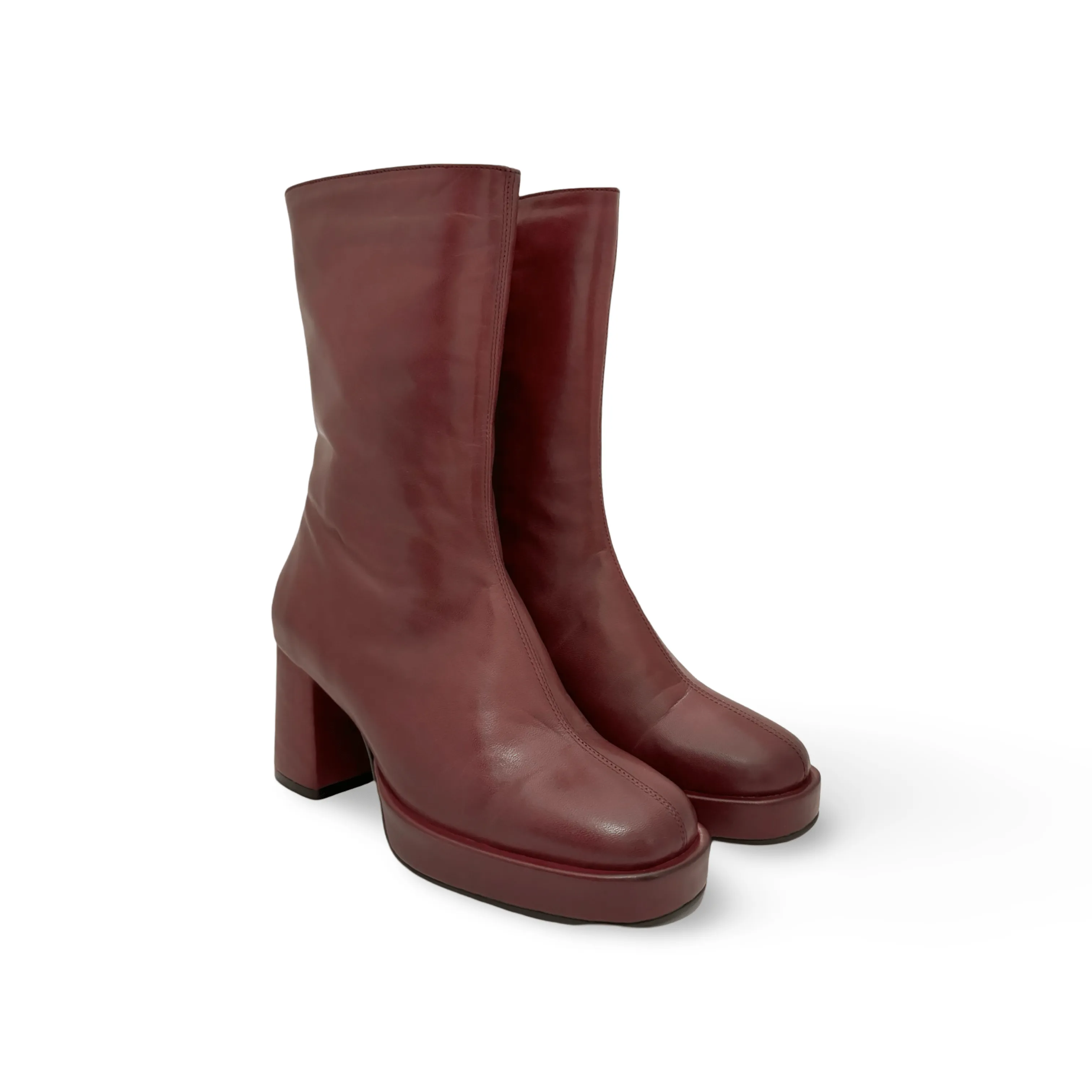 Penner Bordeaux Block Heel Boot