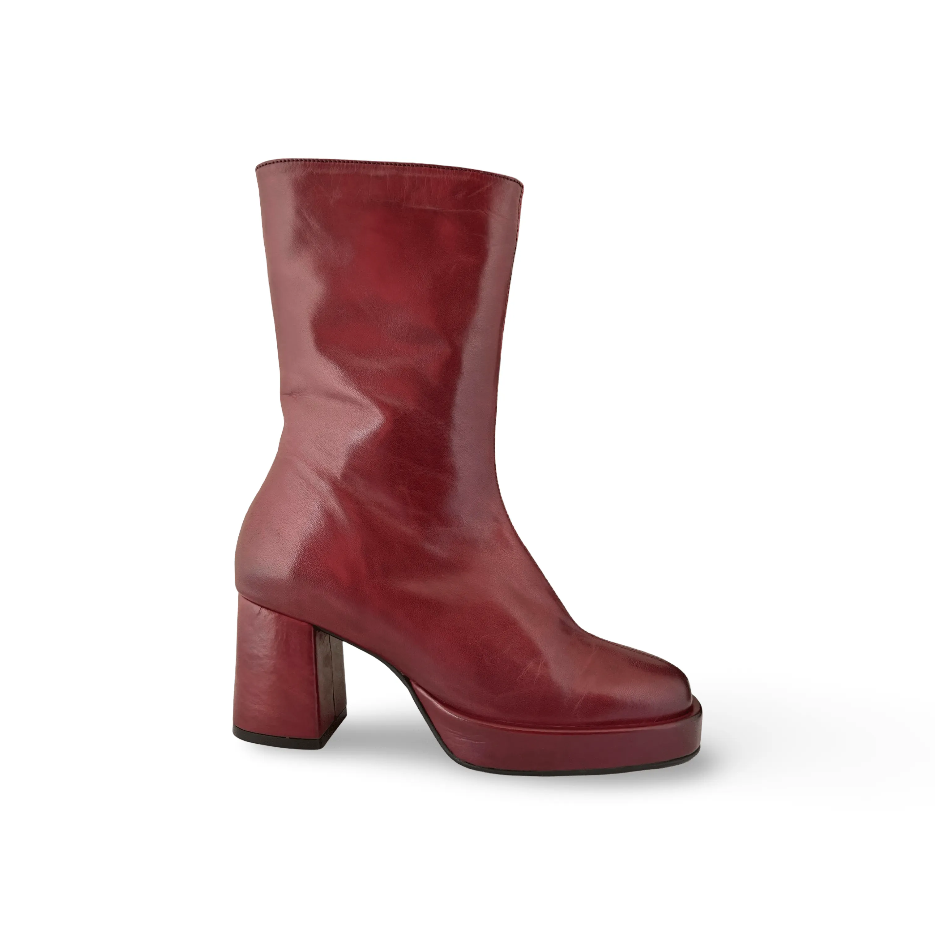 Penner Bordeaux Block Heel Boot