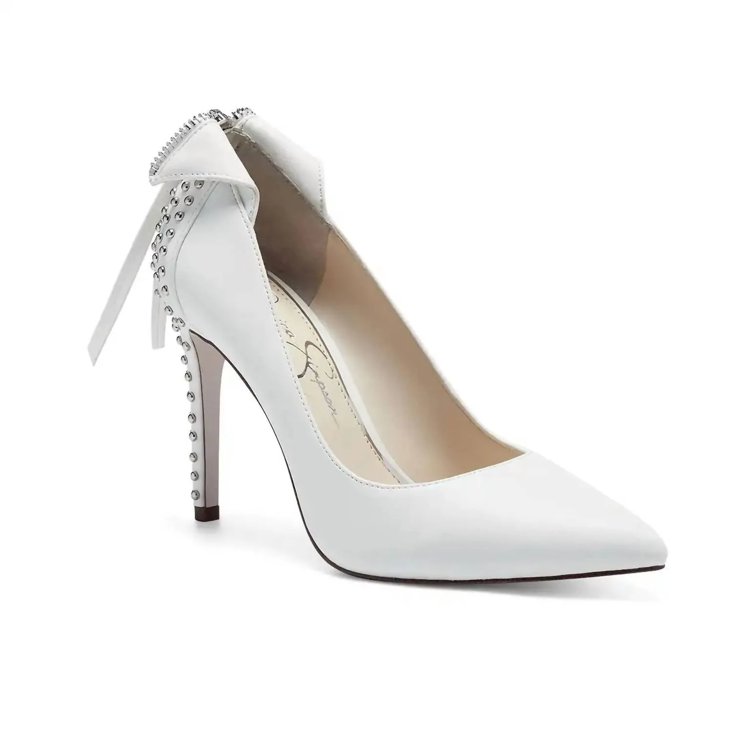 Pestara Studded Pumps In Bright White