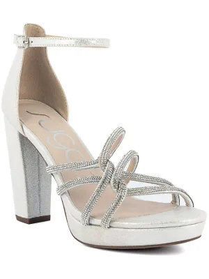 PETAL Womens Faux Leather Block Heel Pumps