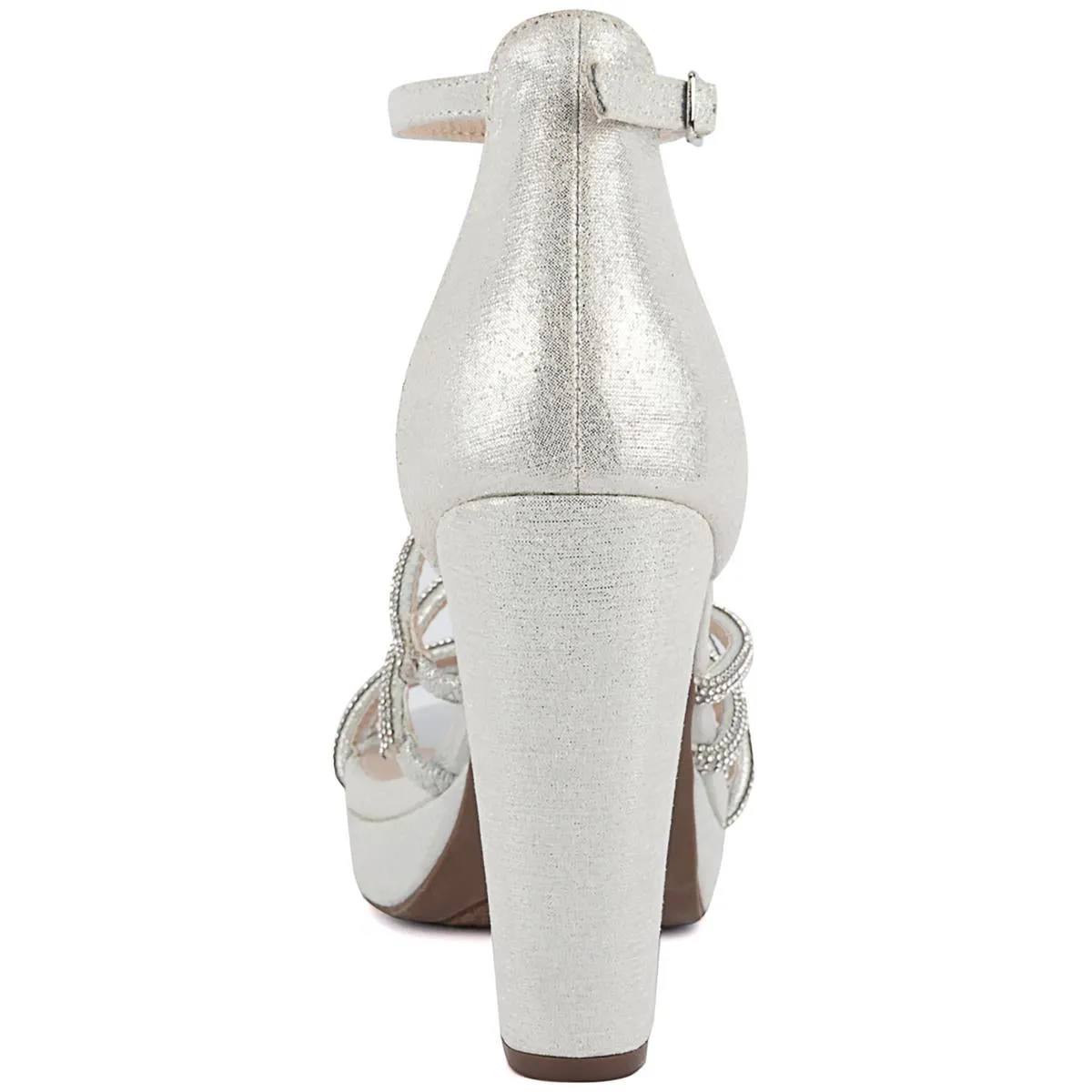 PETAL Womens Faux Leather Block Heel Pumps