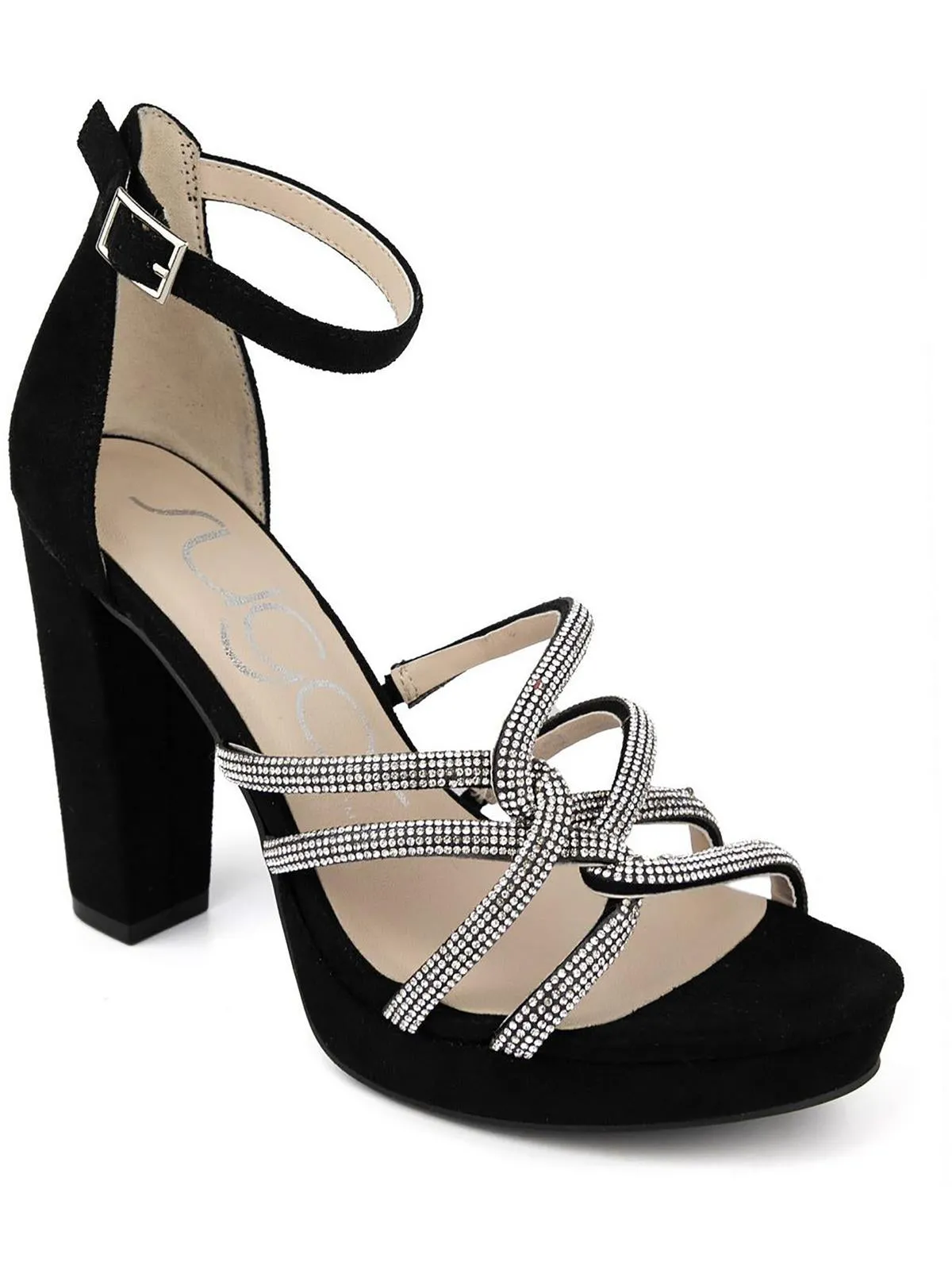 PETAL Womens Faux Leather Block Heel Pumps