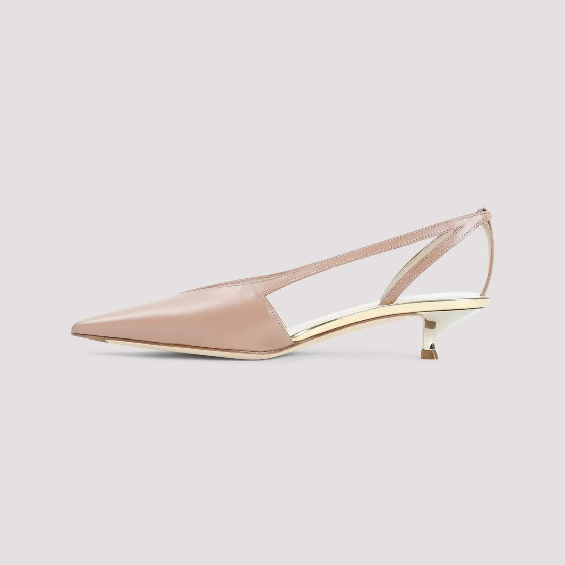 Pink Calf Leather Pumps
