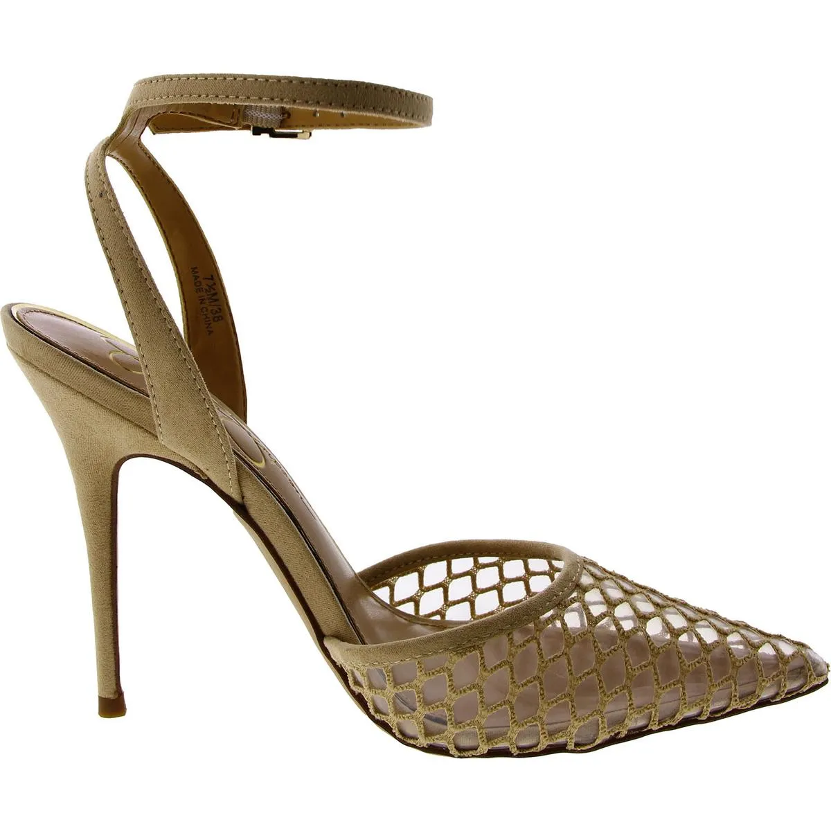 Pirrie 2 Womens Faux Suede Ankle Strap Slingback Heels