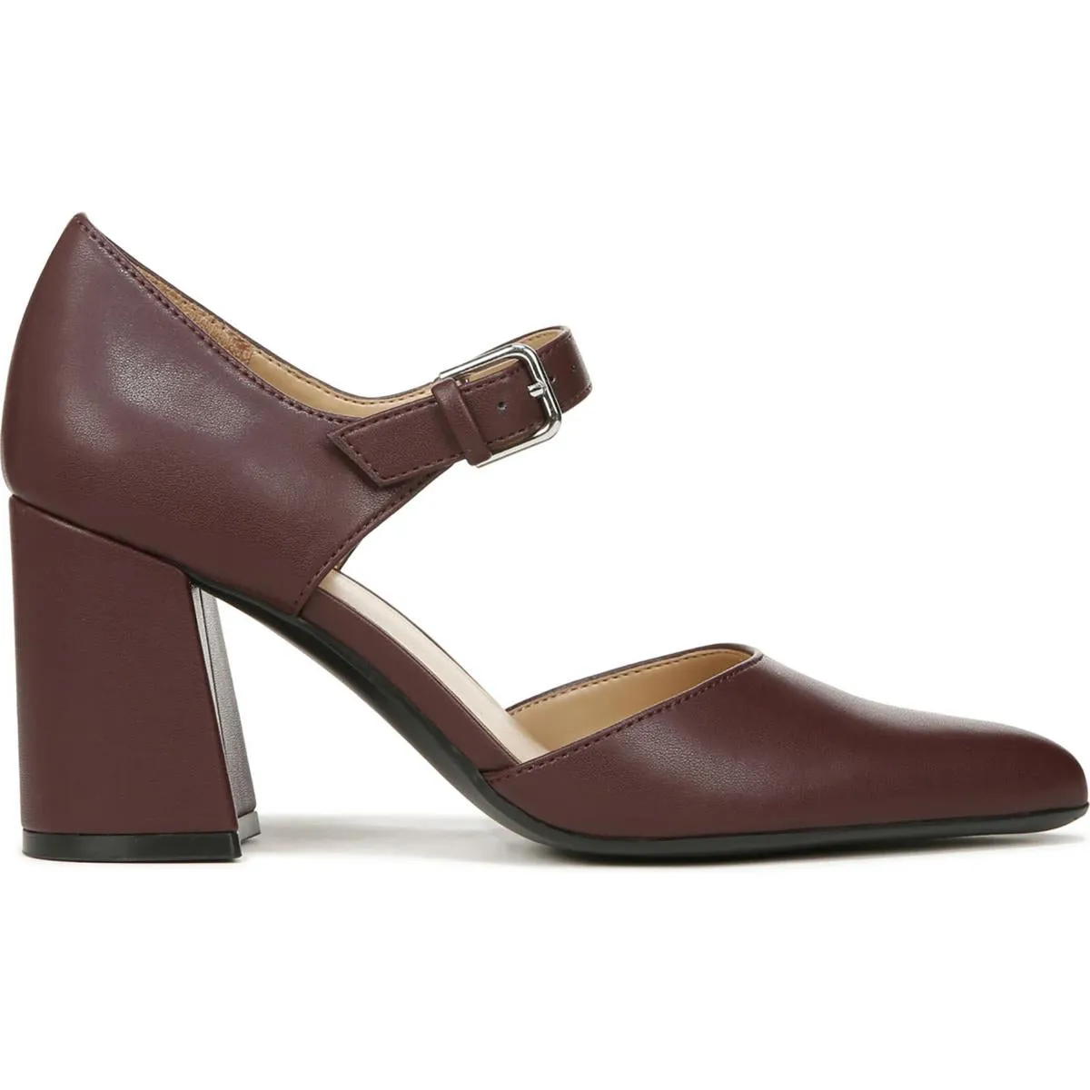 Pixie Womens Faux Leather Pointed Toe D'Orsay Heels