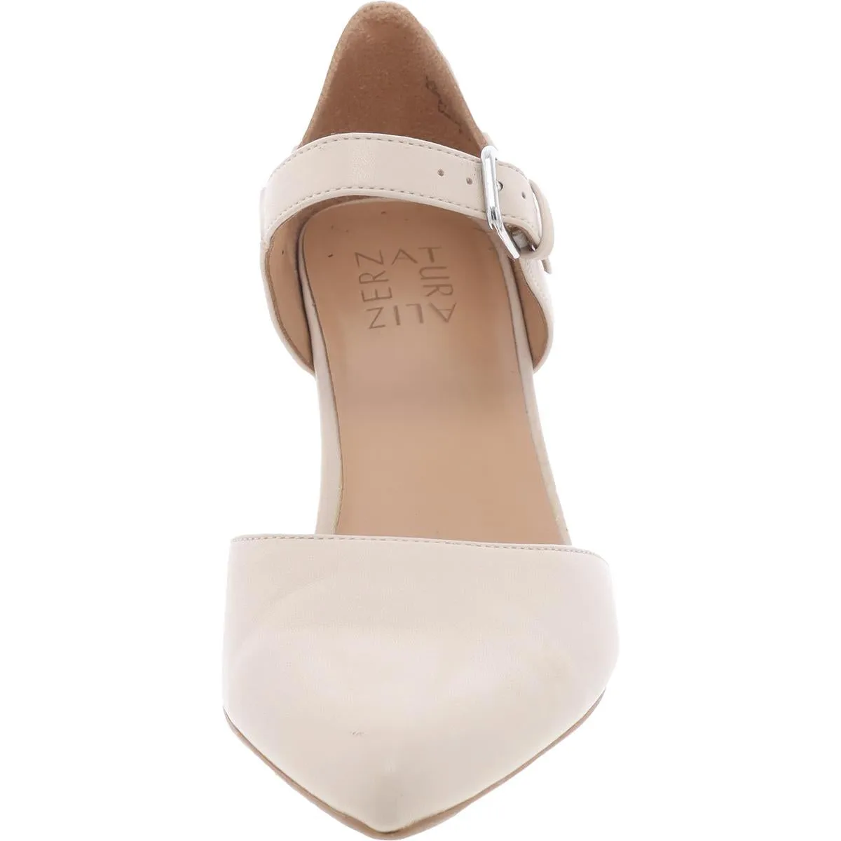 Pixie Womens Faux Leather Pointed Toe D'Orsay Heels