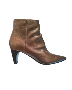 Plato Mid Black Heel Bootie In Campero Brown