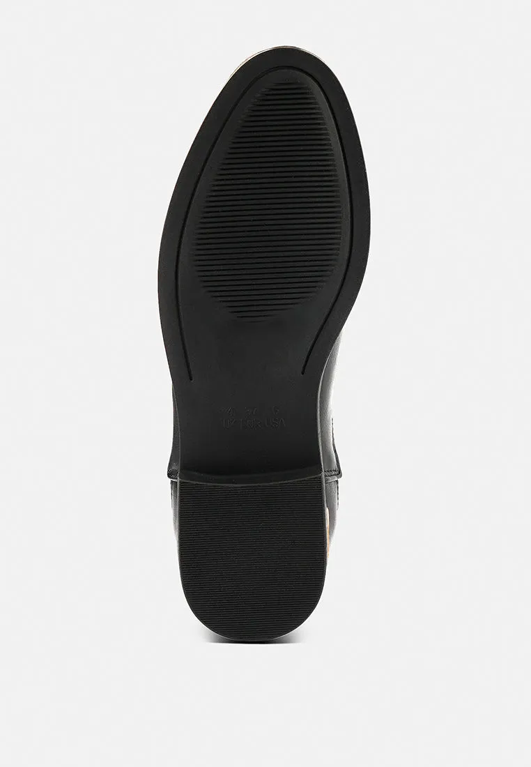 plush metal sling chelsea boots