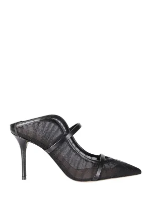 Pointed-Toe Tulle Pumps