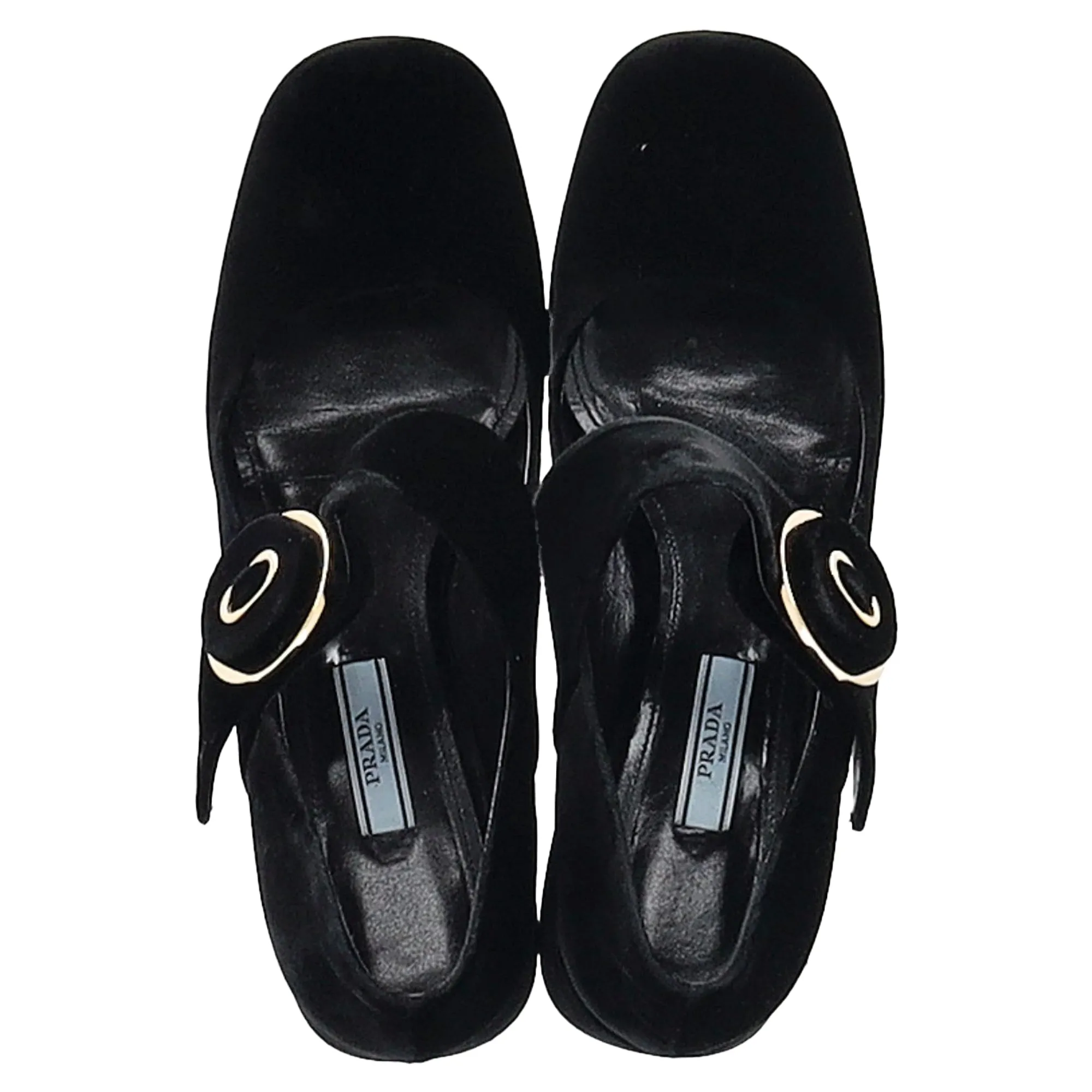 Prada Mary Jane Pumps in Black Velvet
