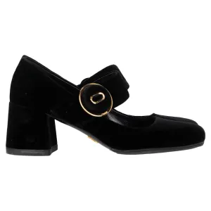 Prada Mary Jane Pumps in Black Velvet