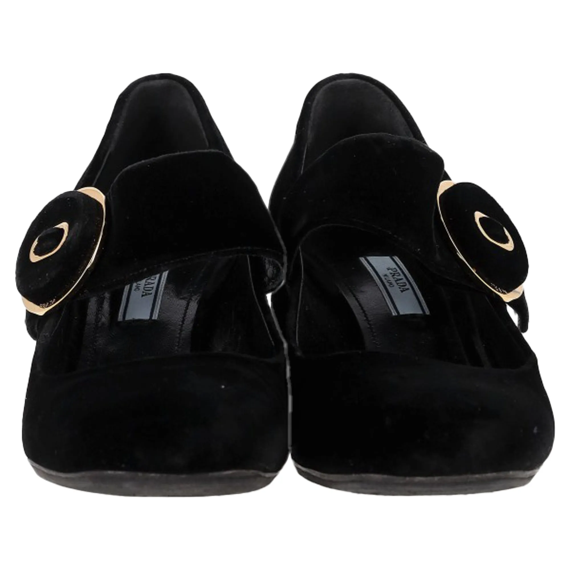 Prada Mary Jane Pumps in Black Velvet