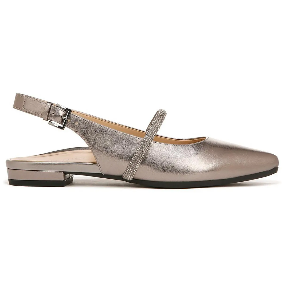 Presidio Womens Leather Embossed Slingback Heels