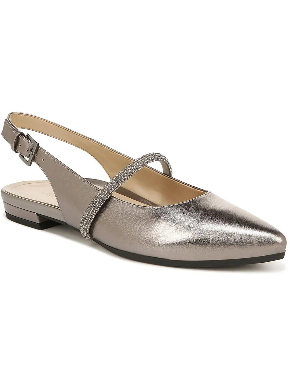 Presidio Womens Leather Embossed Slingback Heels