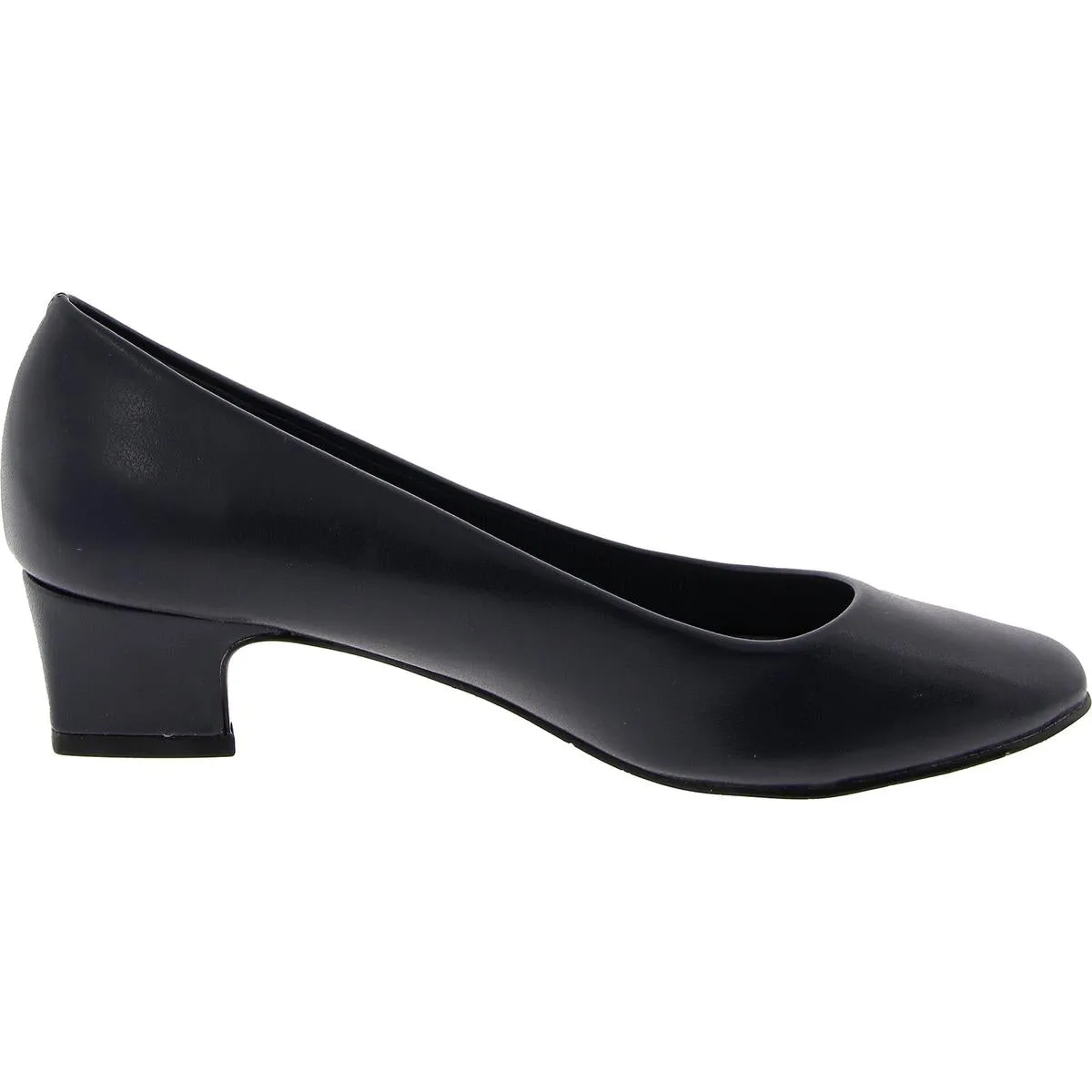 PRIM Womens Cushioned Footbed Faux Leather Block Heels