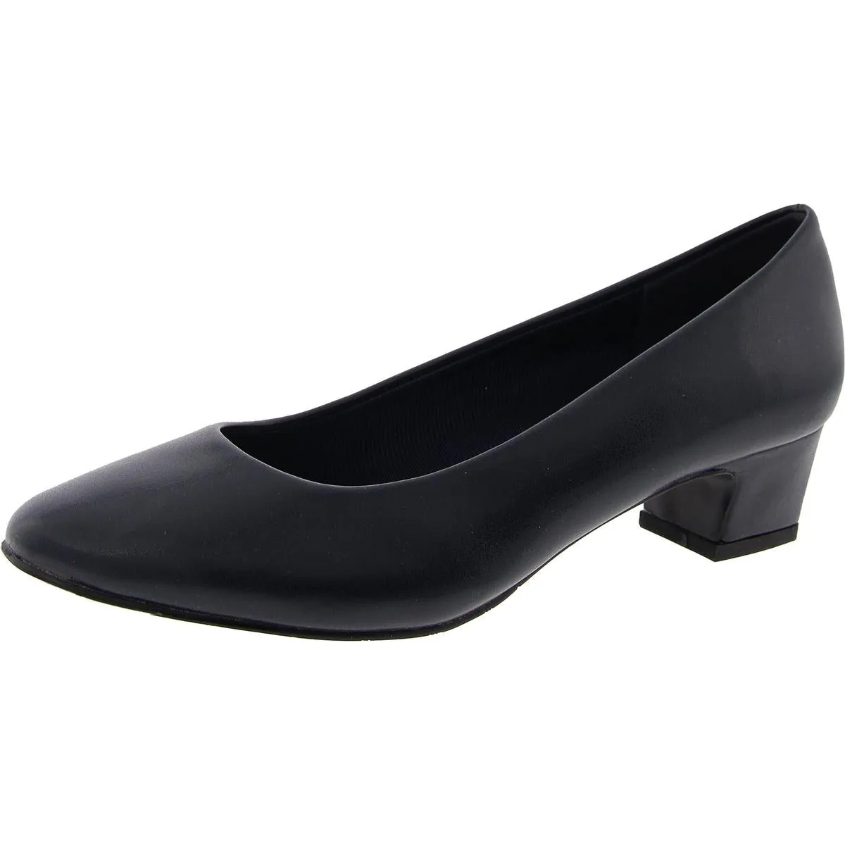 PRIM Womens Cushioned Footbed Faux Leather Block Heels