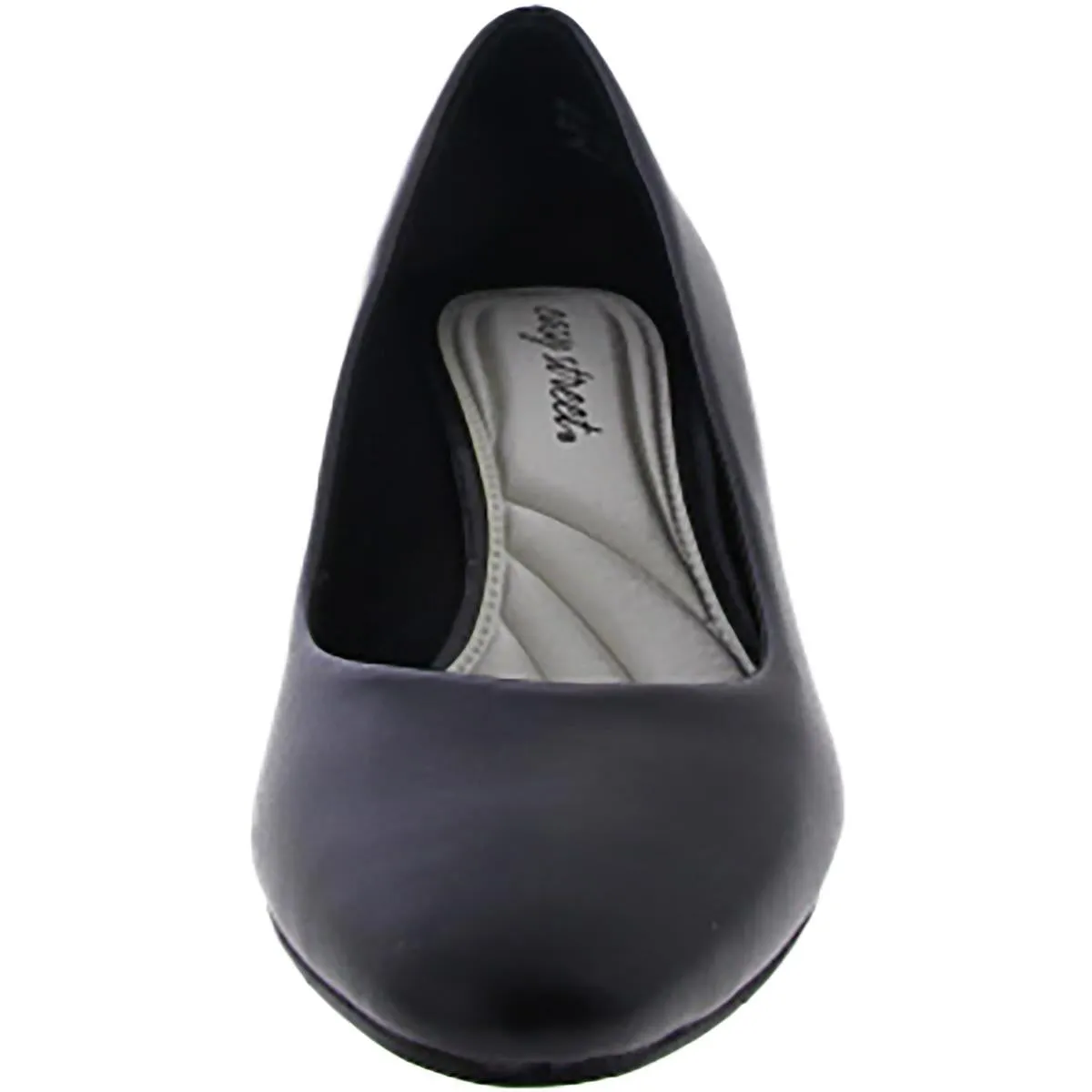 Prim Womens Faux Leather Almond Toe Block Heels