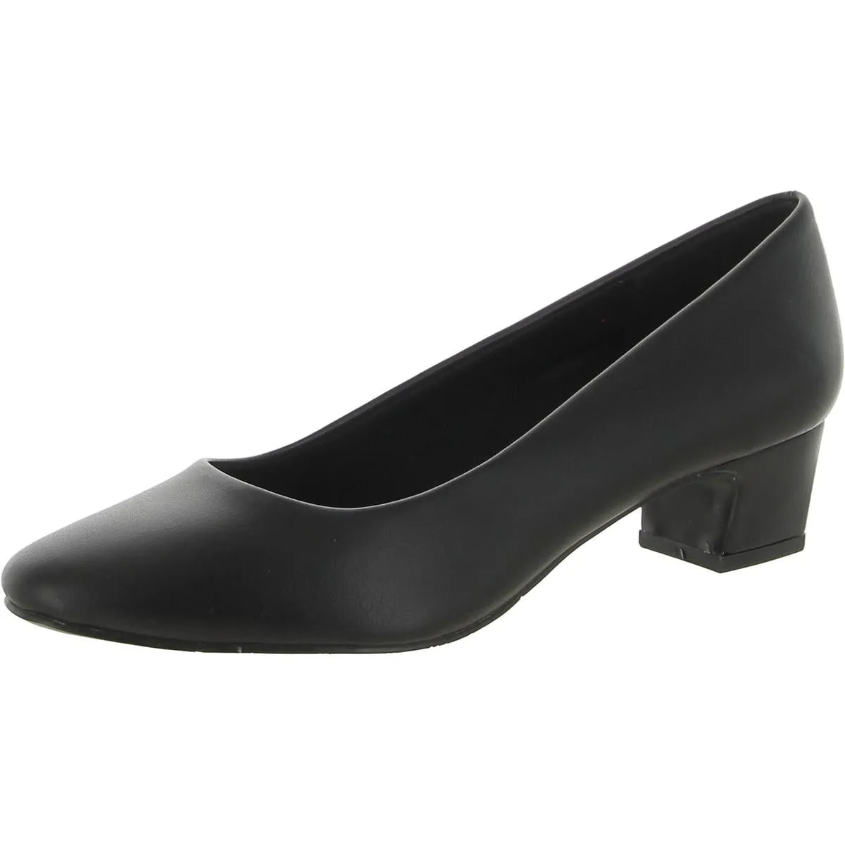 Prim Womens Faux Leather Slip On Dress Heels