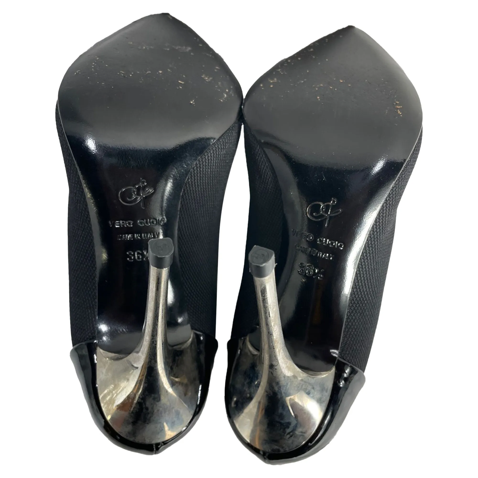 Proenza Schouler Cap Toe Patent Pumps in Black Nylon