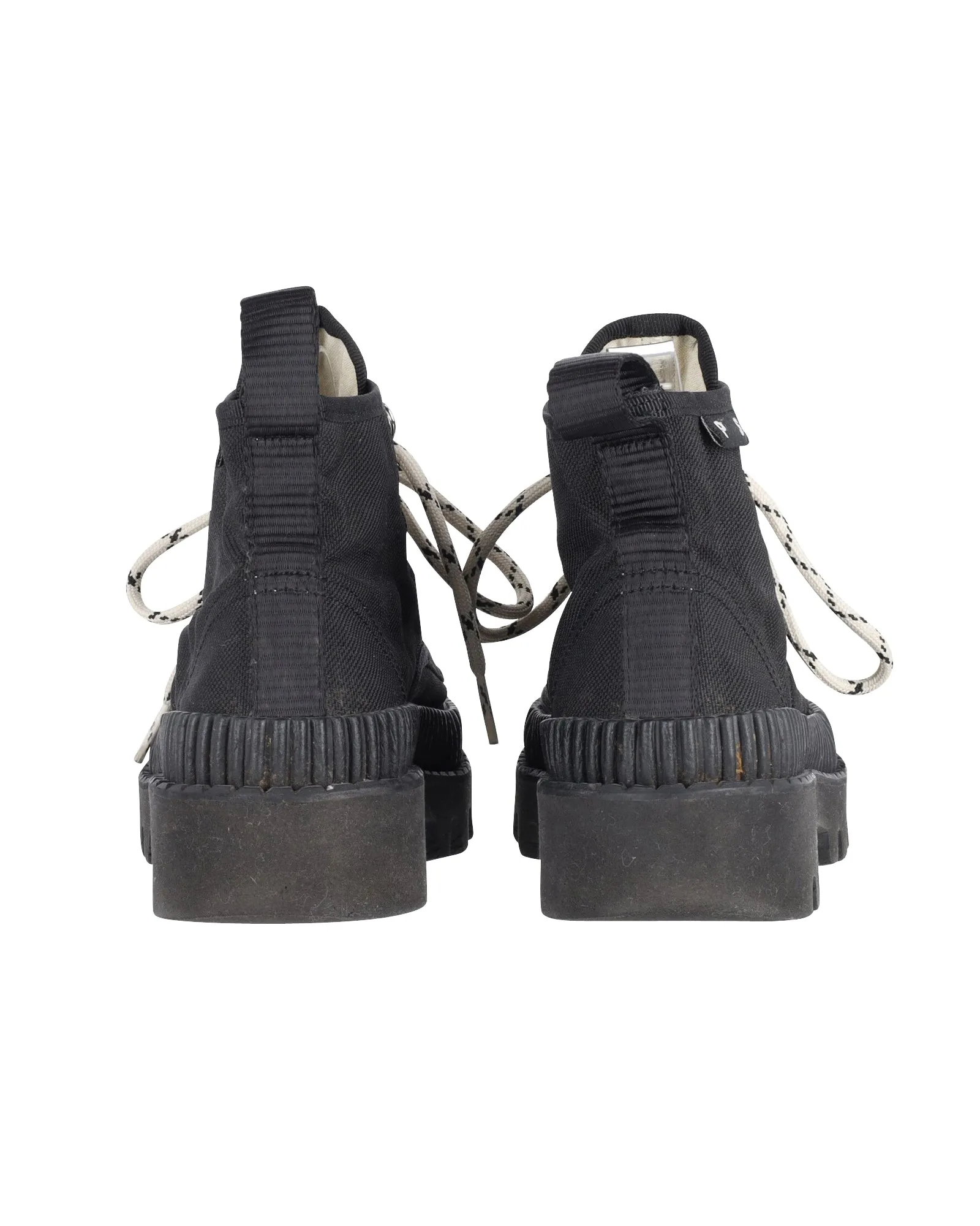 Proenza Schouler Lug Sole Boots in Black Canvas