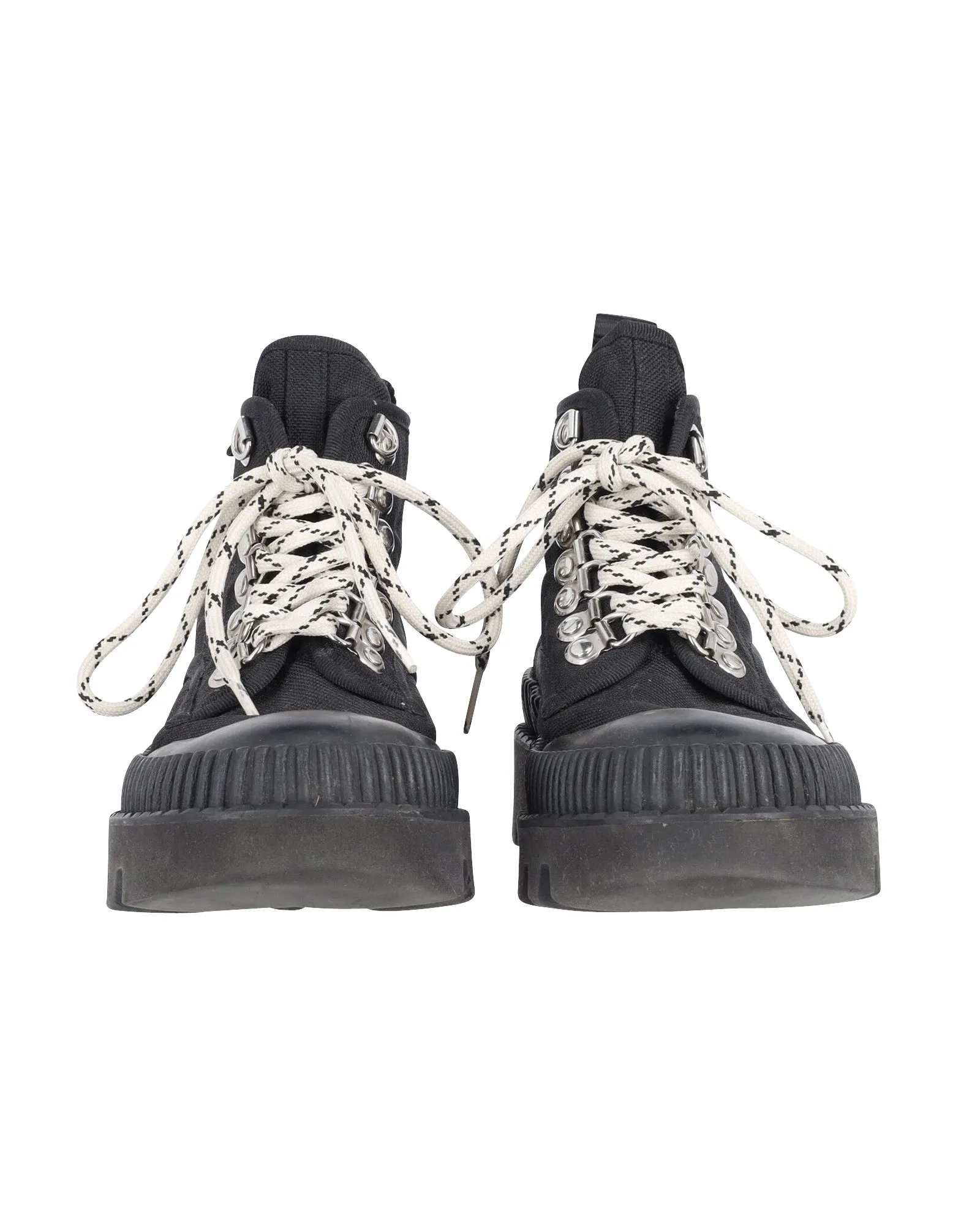 Proenza Schouler Lug Sole Boots in Black Canvas