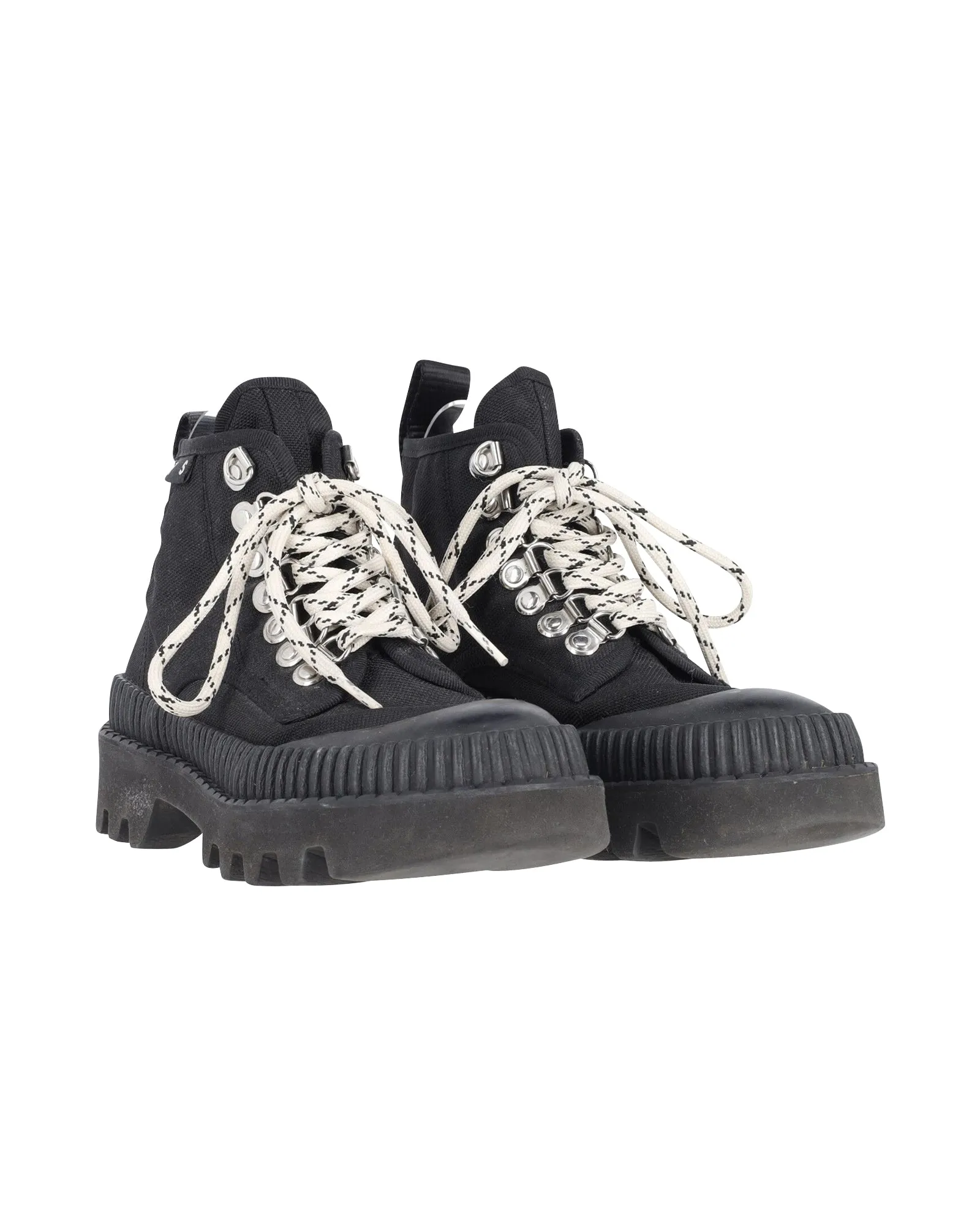 Proenza Schouler Lug Sole Boots in Black Canvas