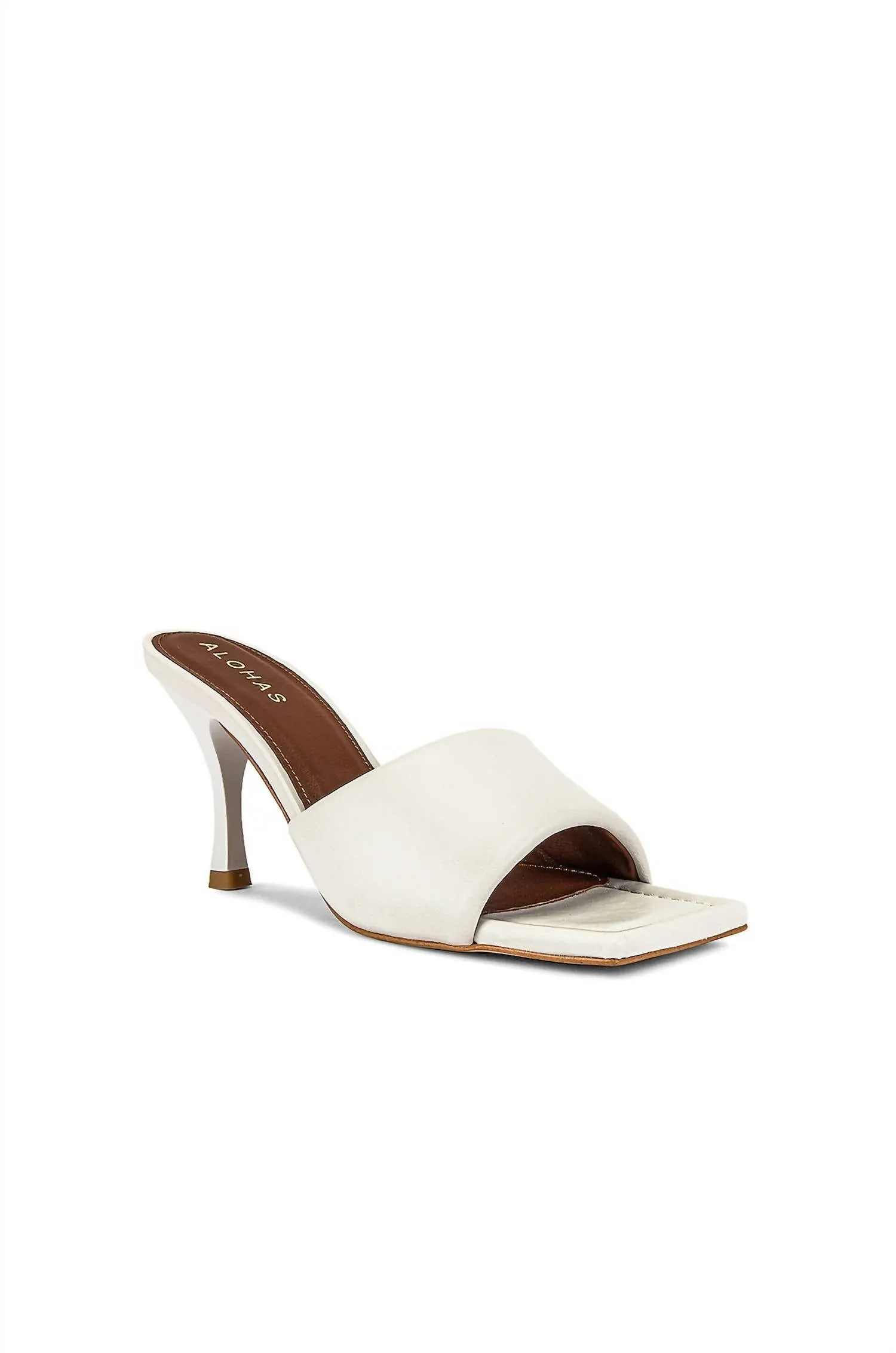 Puffy Mule Sandal In White