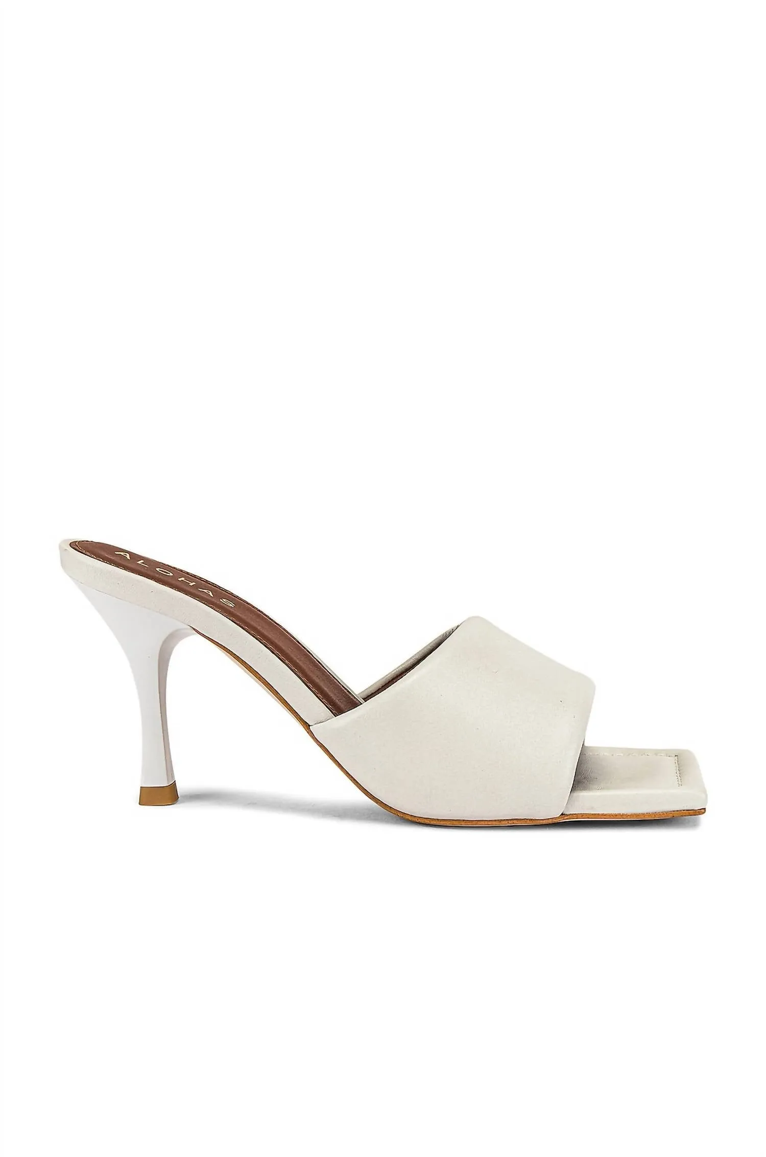 Puffy Mule Sandal In White