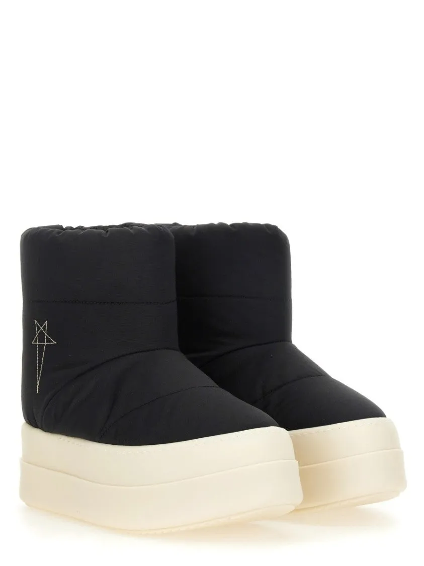 Quilted Black Padded Boots