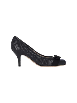 Quilted "Vara" Pumps  Black