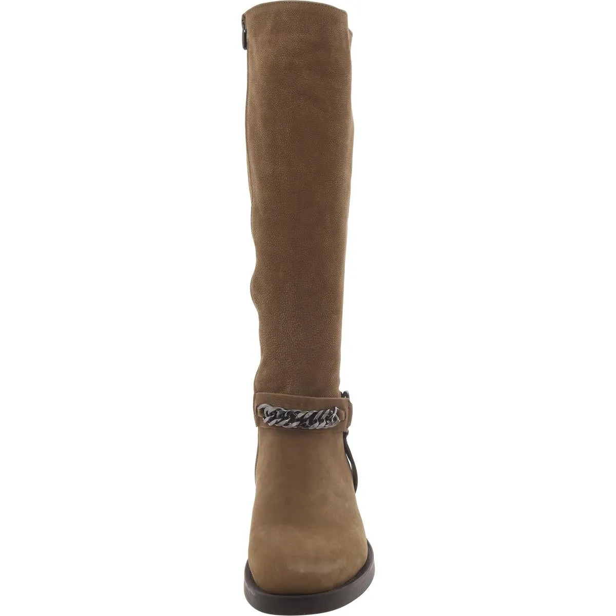 Quin Womens Leather Chain Knee-High Boots