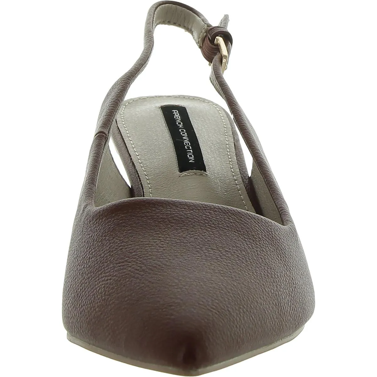 Quinn 1 Womens Faux Leather Adjustable Kitten Heels