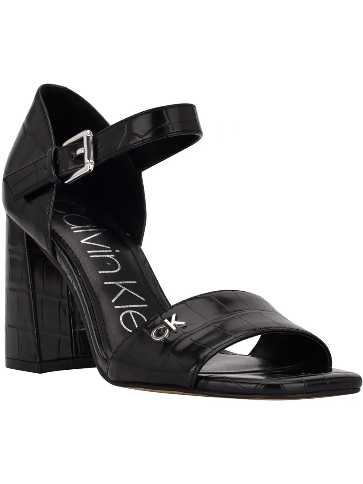 Quote Womens Faux Leather Printed D'Orsay Heels