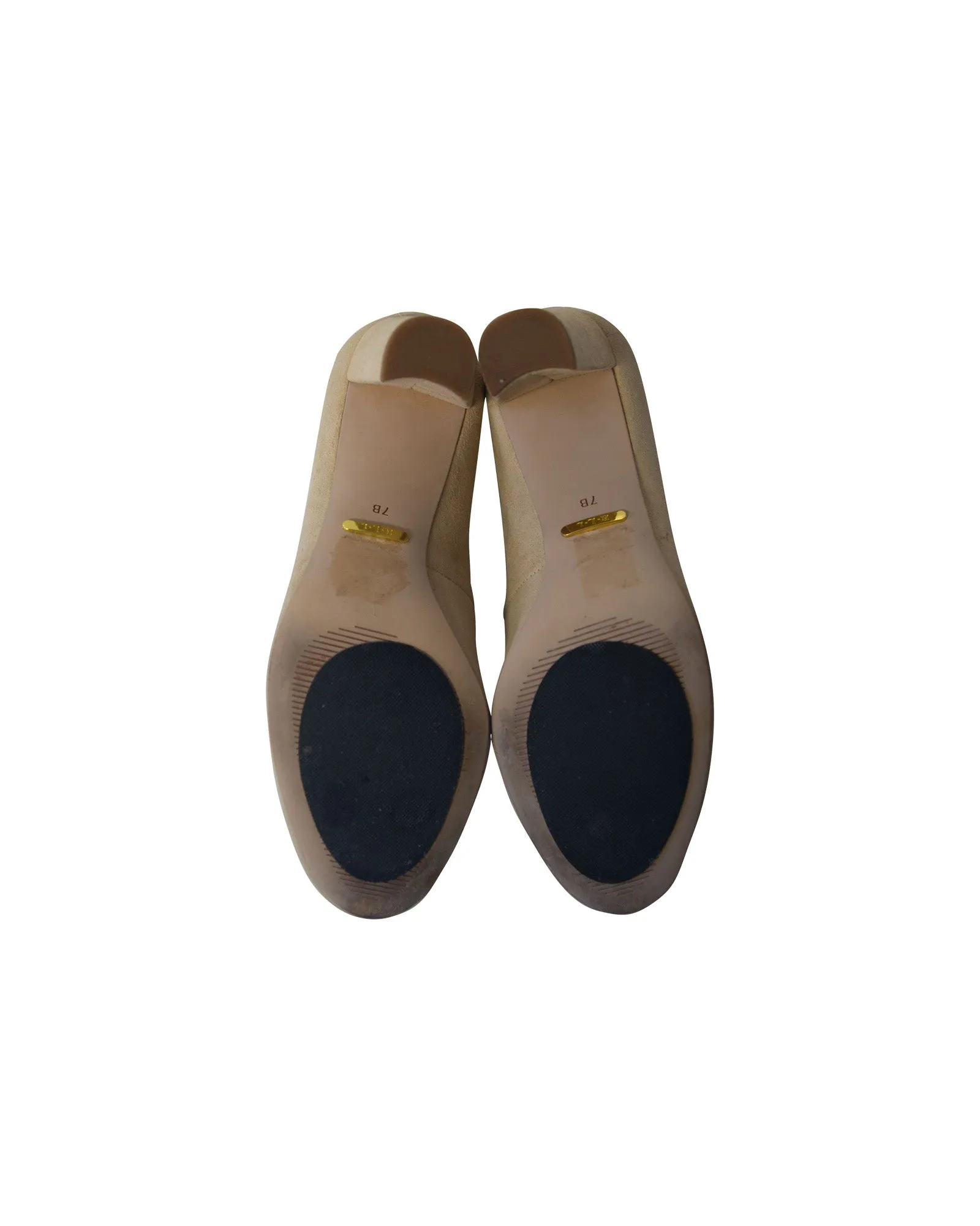 Ralph Lauren Maddie Pumps in Cream Suede
