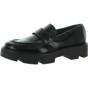 Ream Womens Patent Slip On Loafer Heels