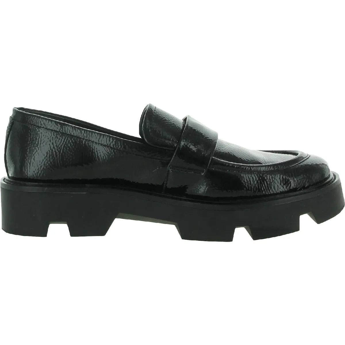 Ream Womens Patent Slip On Loafer Heels