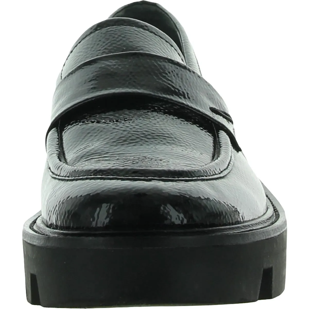 Ream Womens Patent Slip On Loafer Heels