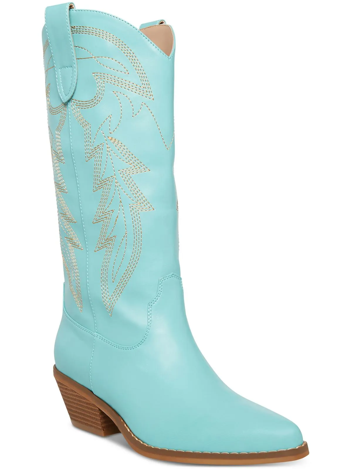 Redford Womens Faux Leather Knee-High Cowboy, Western Boots