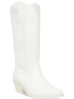 Redford Womens Faux Leather Knee-High Cowboy, Western Boots