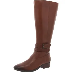 REID Womens Wide Calf Leather Knee-High Boots