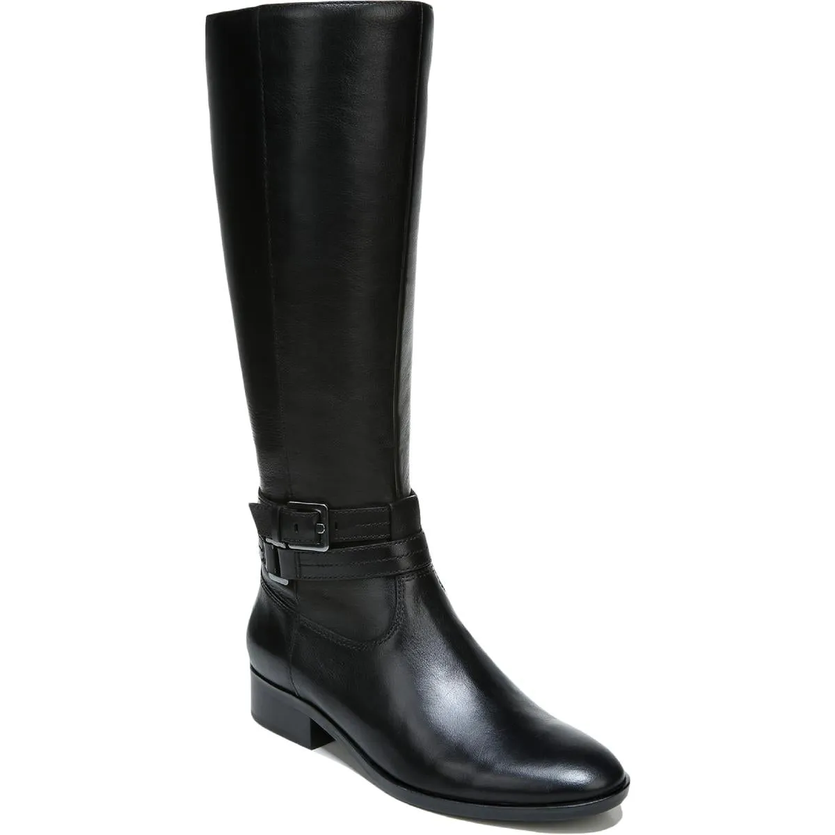 REID Womens Wide Calf Leather Knee-High Boots