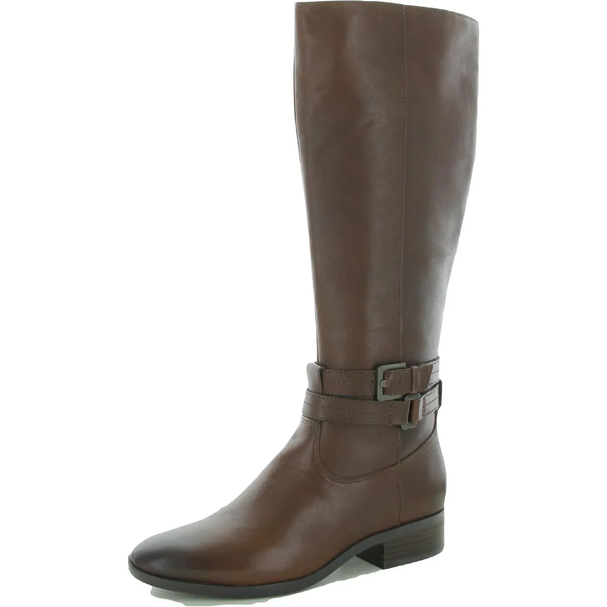 REID Womens Wide Calf Leather Knee-High Boots