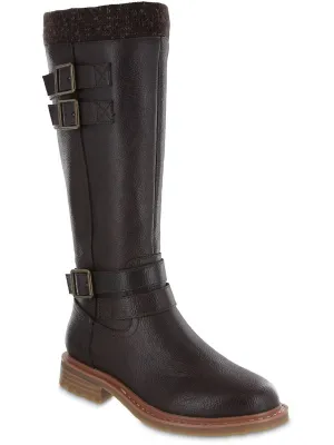 Rexi Womens Faux Suede Padded Insole Knee-High Boots