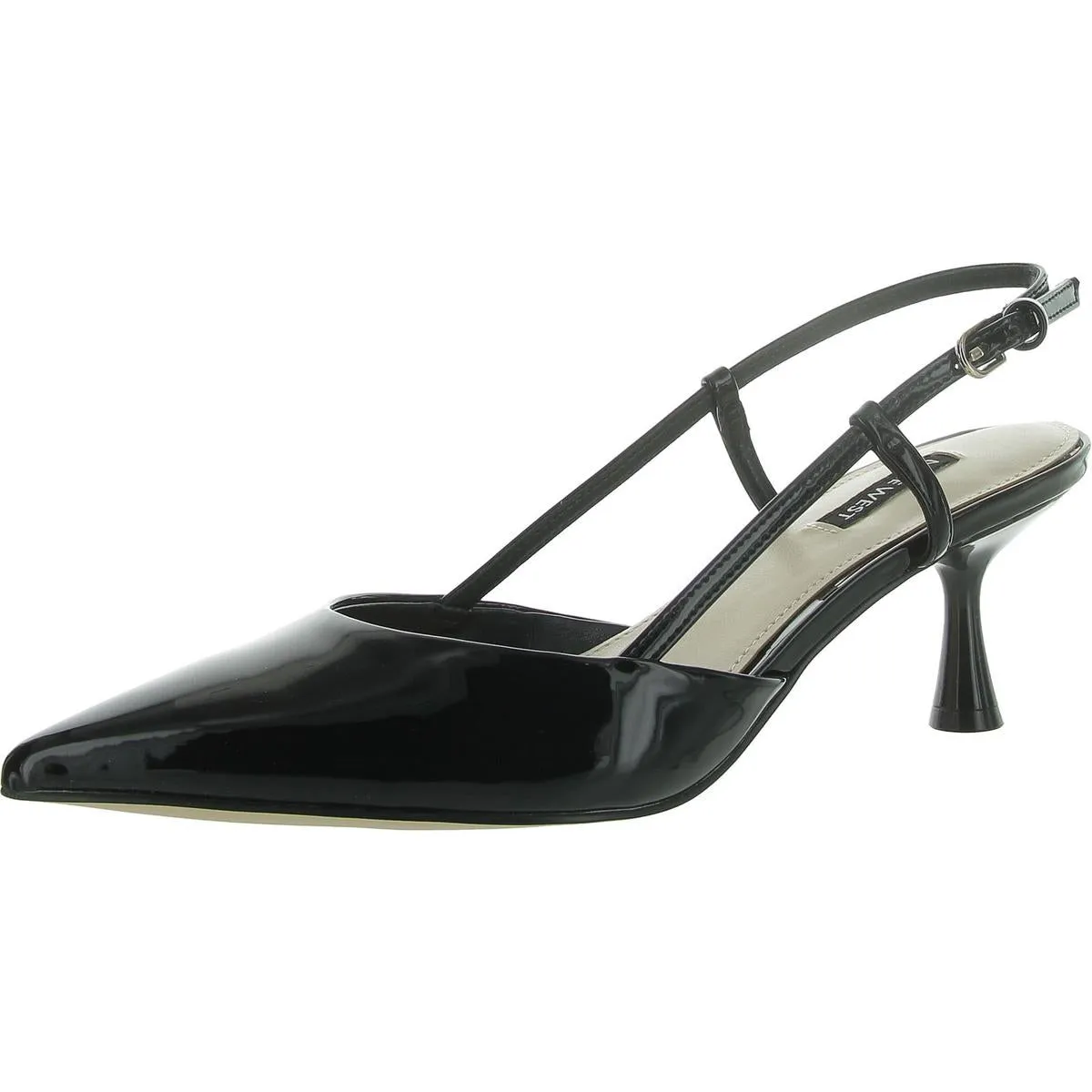Rhonda 3 Womens Patent Pointed Toe Slingback Heels