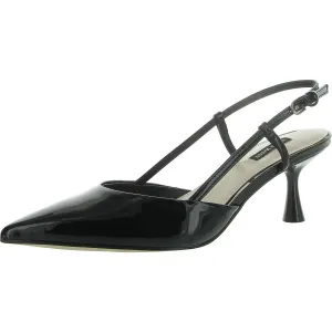 Rhonda 3 Womens Patent Pointed Toe Slingback Heels