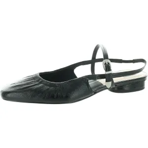 Rianne Womens Crackle Leather Slingback Heels