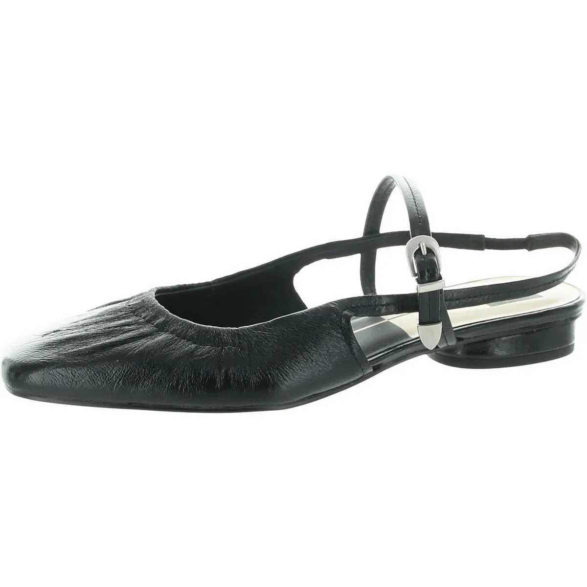 Rianne Womens Crackle Leather Slingback Heels